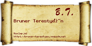 Bruner Terestyén névjegykártya